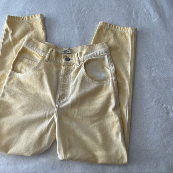 Roseanna Denim Straight Leg Jeans in Light Yellow - Picture 3 of 12